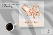 Watercolor Holding Hand Illustration, a Person Illustration by EkaterinaViArt (Thumbnail 3 of 3)
