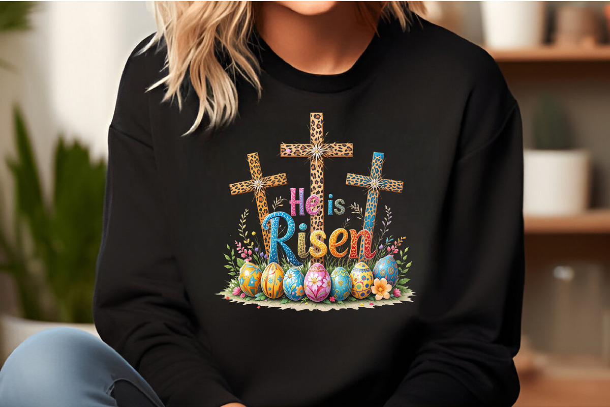 He Is Risen Cross Clipart, an Illustration by DreamCafeArt (Photo 3 of 7)