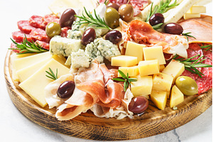 Antipasto platter with jamon, a Food & Drink Photo by Nadia-nb