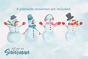 Build Your Own Snowman Watercolor Cl, an Illustration by Peachycottoncandy (Thumbnail 5 of 5)