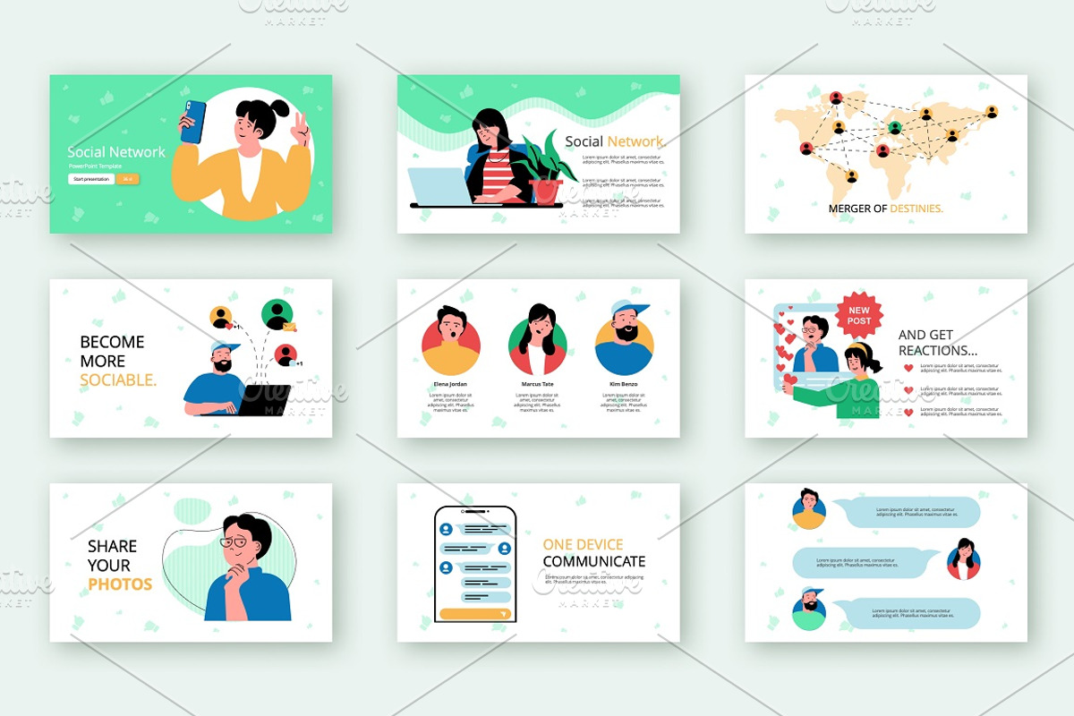Social Media Powerpoint Illustration, a Presentation Template by alexdndz (Photo 2 of 5)