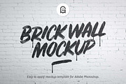 Brick Wall Mockup Template, a Household Mockup by Graphic Ghost (Thumbnail 1 of 3)