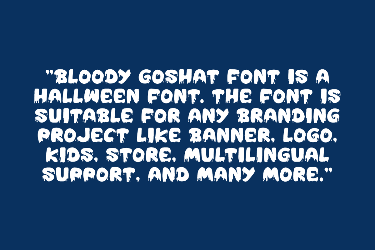Bloody Goshat - Horror & Halloween, a Blackletter Font by QR Design Studio (Photo 5 of 7)
