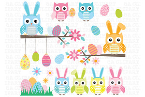 Easter Owl Clip Art