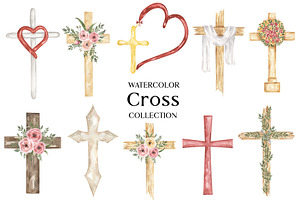 Watercolor Cross Collection