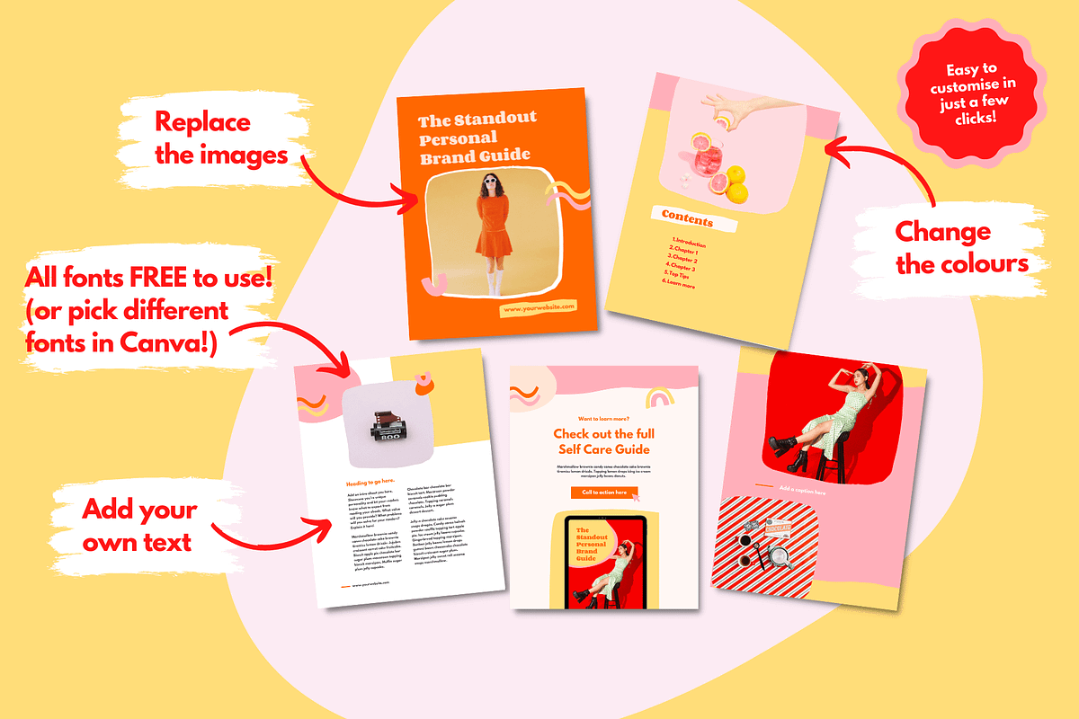 Bold & badass | Colorful Canva Ebook, a Magazine Template by Kurly Creative (Photo 6 of 12)