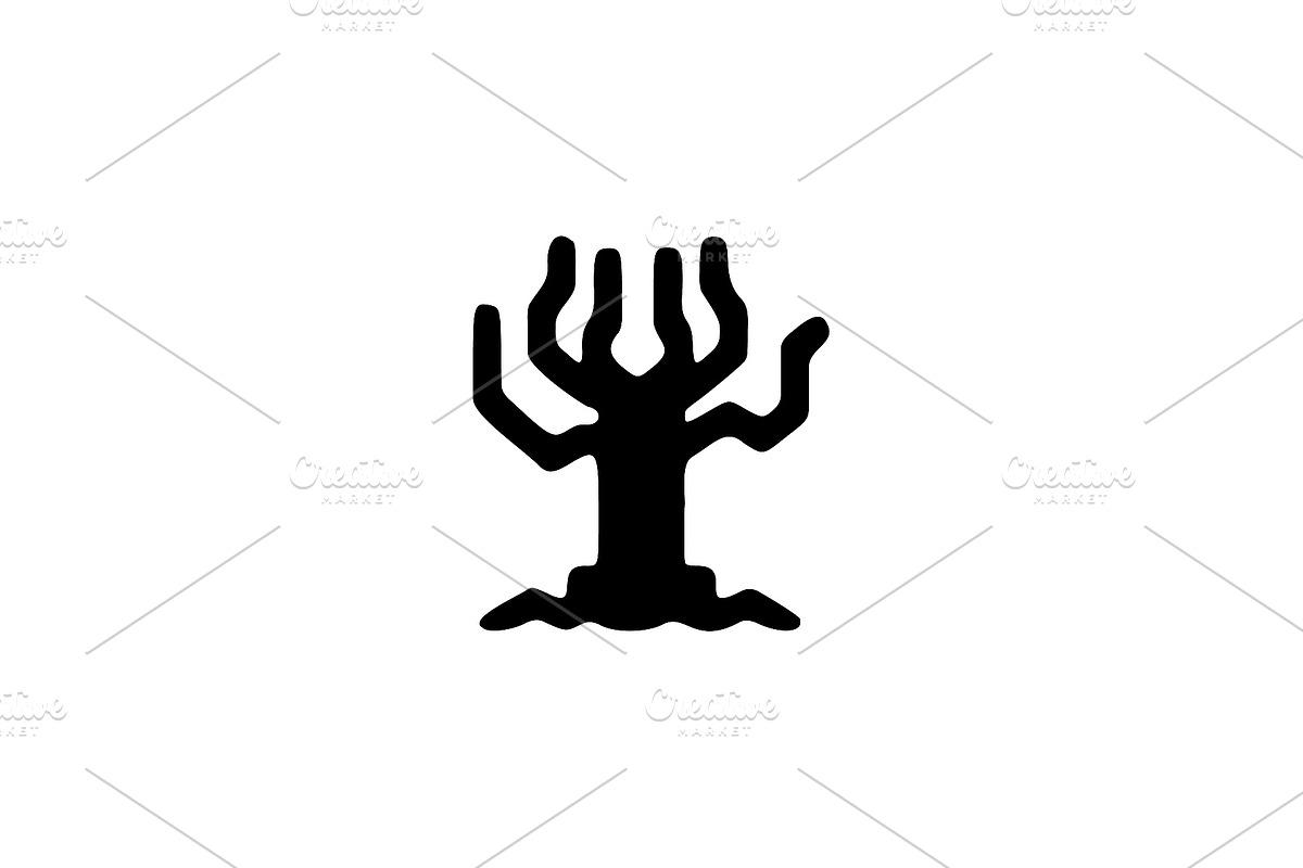 Creepy Tree Silhouette Vector, a Seasonal Illustration by Vectorium Studio (Photo 1 of 4)
