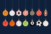Christmas sport ball set, an Object Graphic by Lunarts Studio (Thumbnail 2 of 6)
