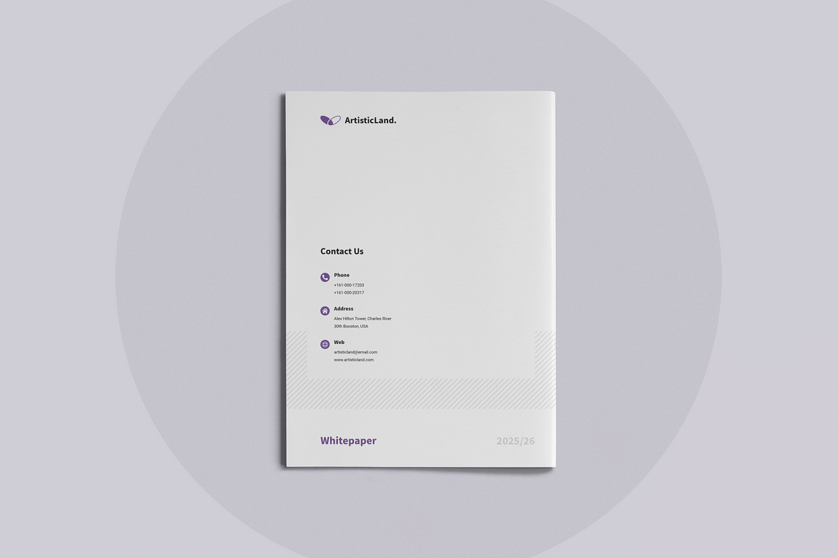 White Paper | Canva, Word, PPTX, IN, a Brochure Template by ArtisticLand (Photo 8 of 8)