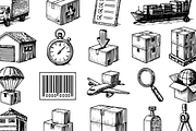 Vintage Logistics Icon Set, an Object Graphic by RT Studio (Thumbnail 4 of 4)