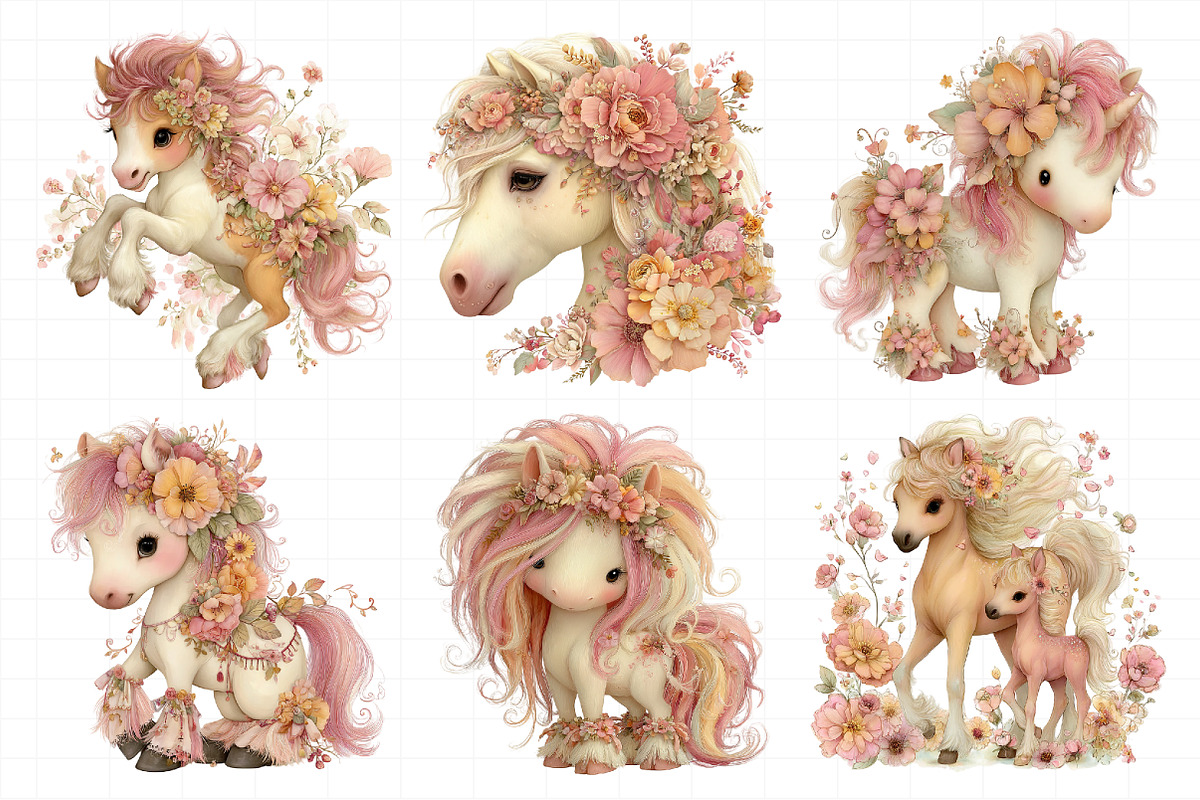 Whimsical Mother's Day Horse Clipart, an Illustration by Daily.Designs (Photo 6 of 8)