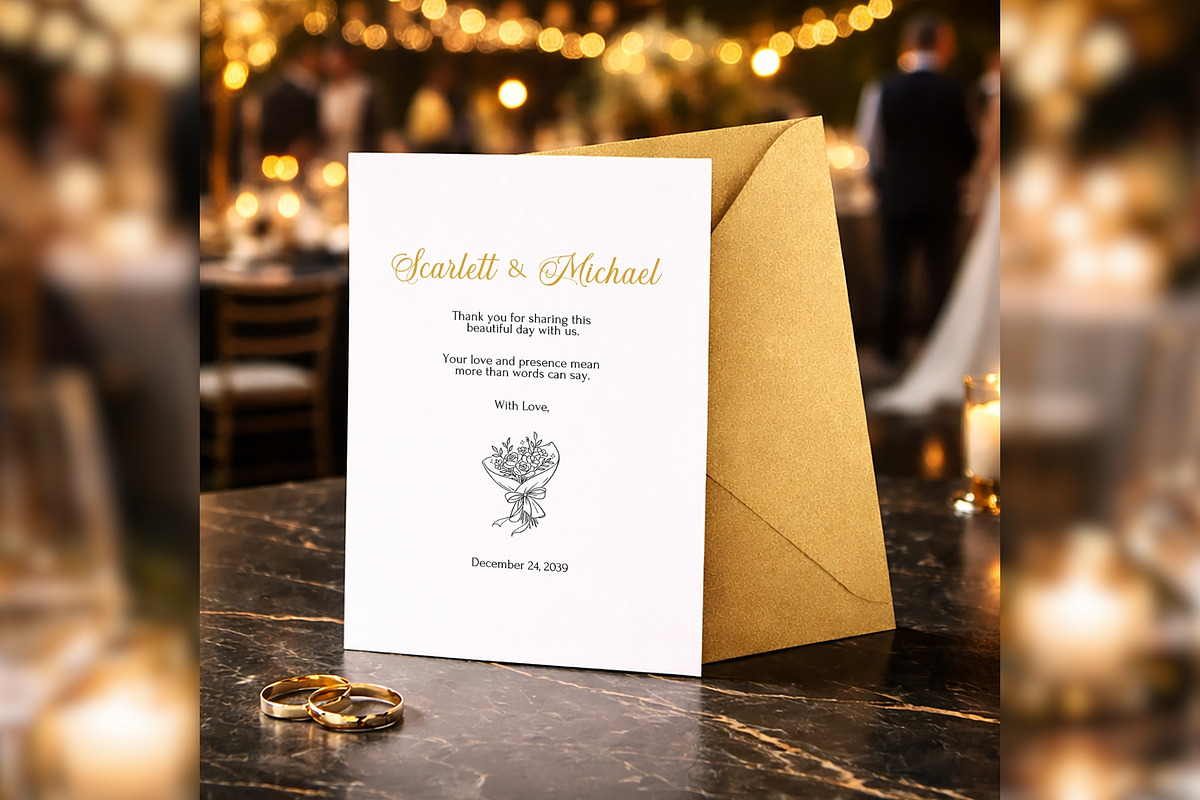 Luxury Thank You Card Canva bd004, a Card Template by TyphoonStudio (Photo 2 of 8)