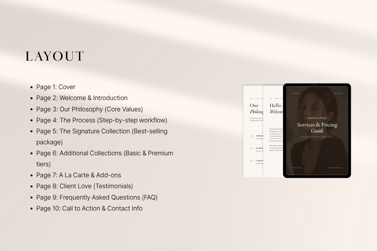 Photographer Services Pricing Guide, a Magazine Template by batang (Photo 3 of 4)