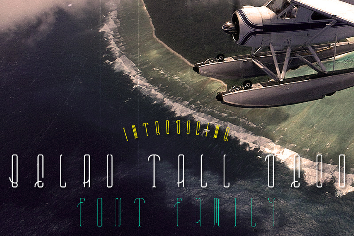 Belau Tall Deco Font Family preview 3