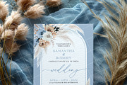 Blue 5x7 Invitation card mockup PSD, an Advertising Mockup by Blush Roses Print (Thumbnail 2 of 8)