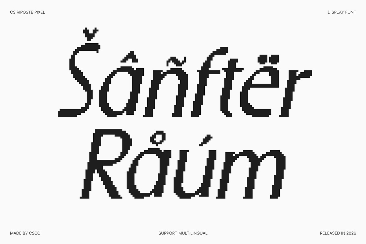 CS Riposte Pixel, a Sans Serif Font by Craft Supply Co. (Photo 6 of 8)
