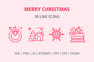 Christmas Line Icons