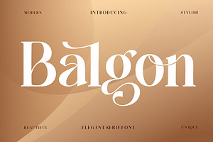 Balgon Serif, a Serif Font by Typehill