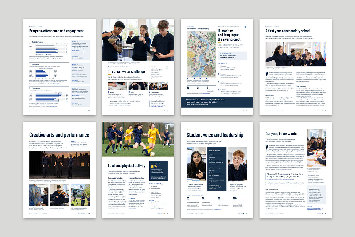 High School Annual Report Template, a Brochure Template by BrandPacks (Photo 3 of 6)