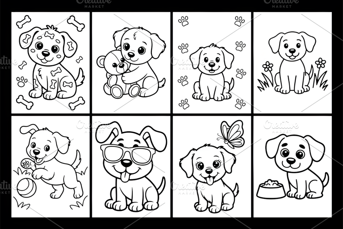 Fun & Easy Dog Coloring Book, an Animal Illustration by Design Station (Photo 2 of 3)