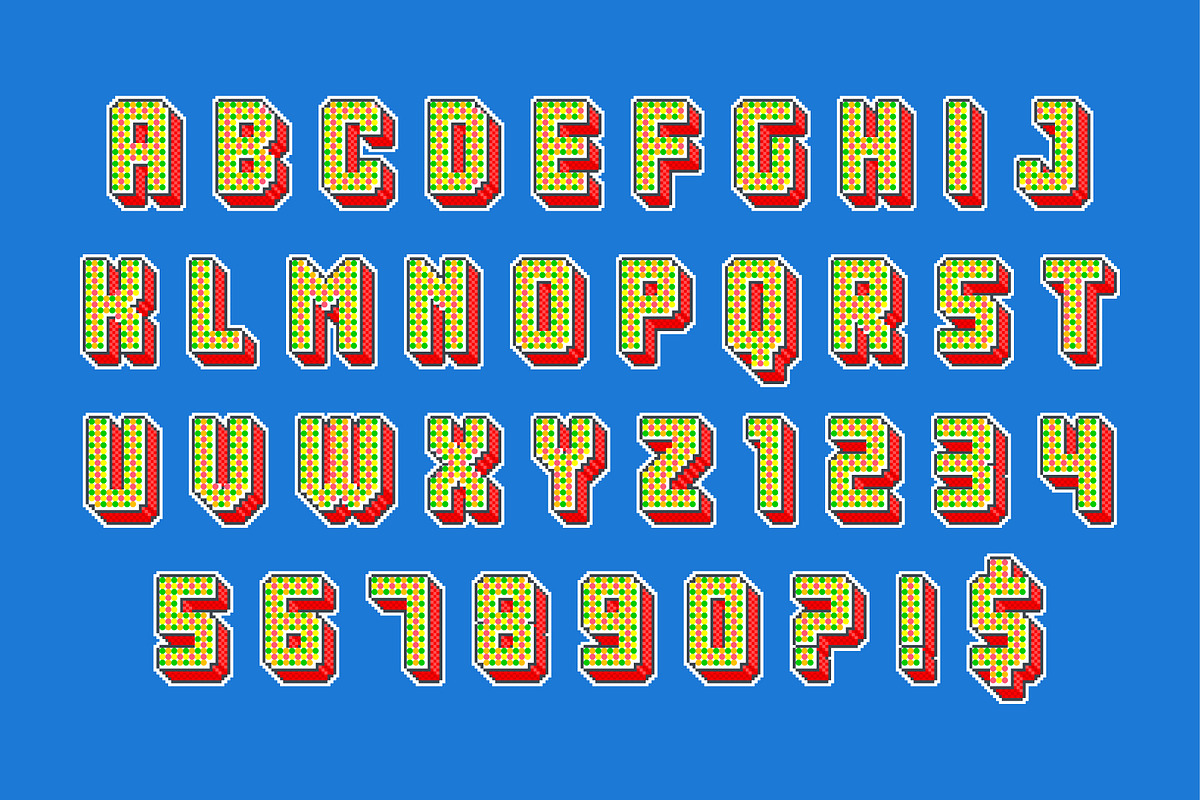 Original pixel alphabet, an Object Graphic by RevelStockart (Photo 4 of 4)