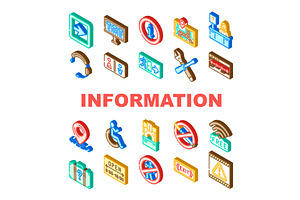 information data knowledge icons set, a Technology Illustration by pikepicture
