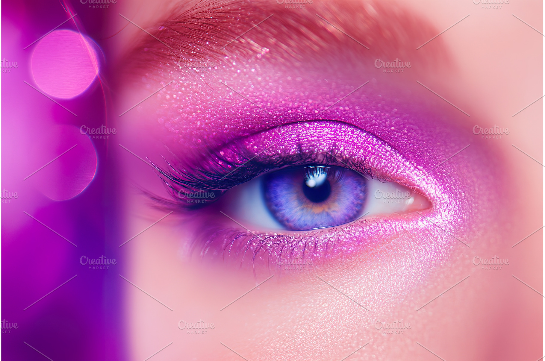 Close up of a Woman s Eye with, a Beauty & Fashion Photo by Lermont51