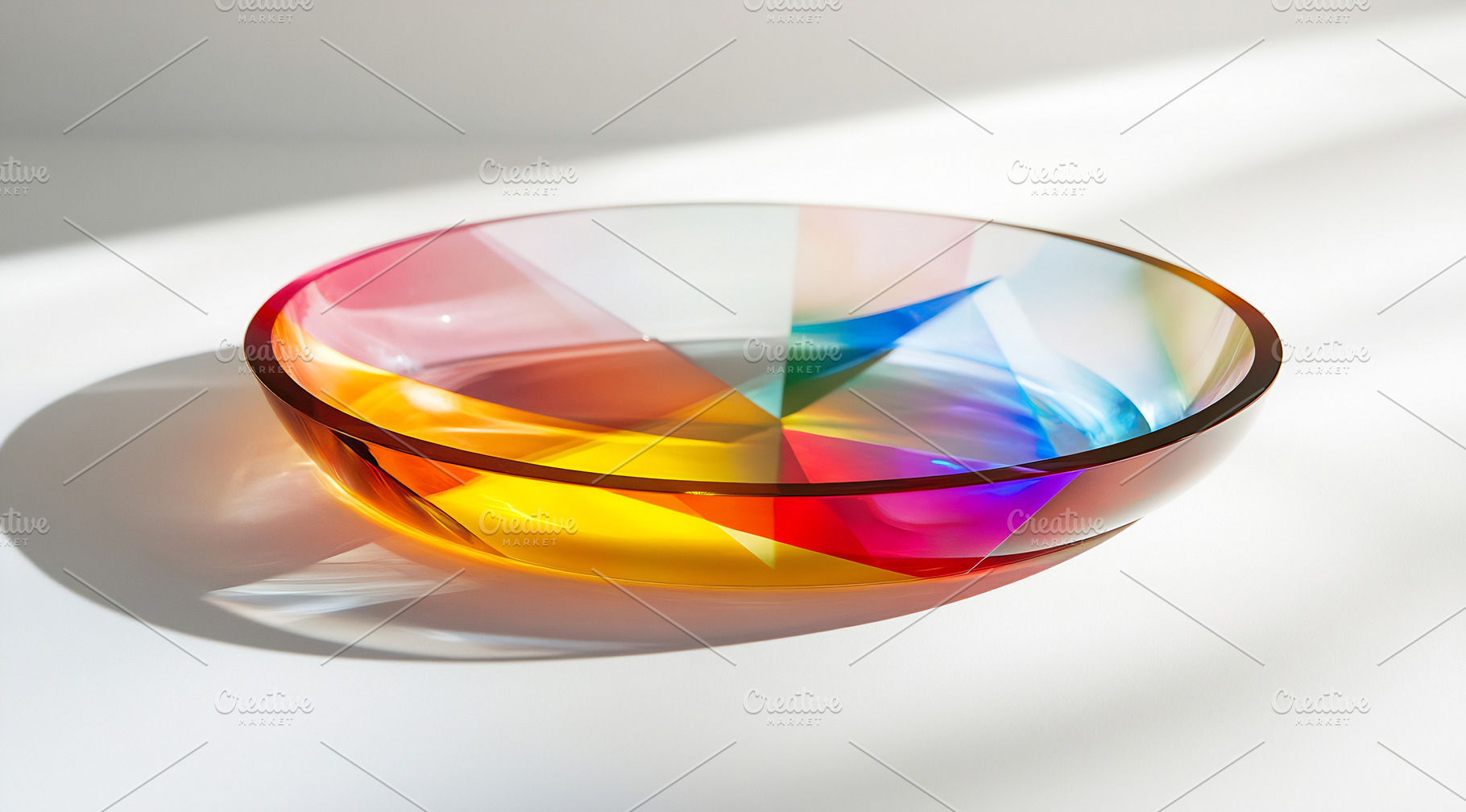 Colorful glass bowl display, a Photo by Beautiful things
