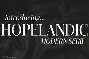 HOPELANDIC Modern Serif