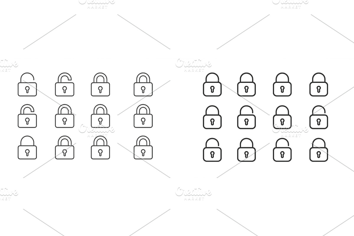 Various lock designs displayed in a, a Technology Illustration by ZinetroN
