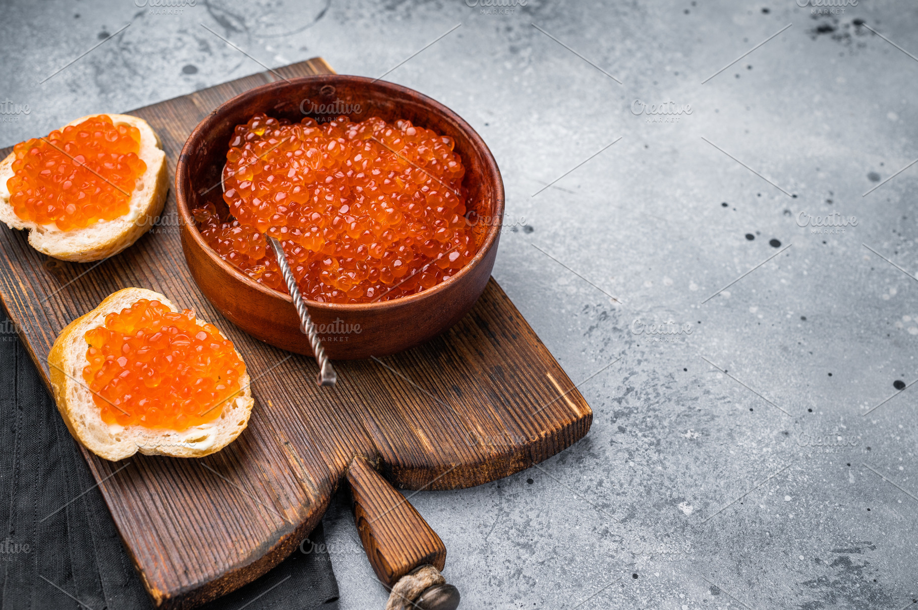 Salty salmon roe, red caviar, ideal for adding a touch of elegan, a Food & Drink Photo by composter-box@mail.ru