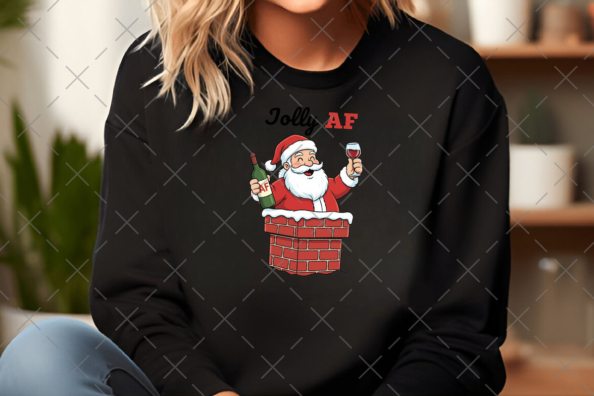 Jolly AF Santa Claus, an Illustration by Craft Nest (Photo 3 of 6)