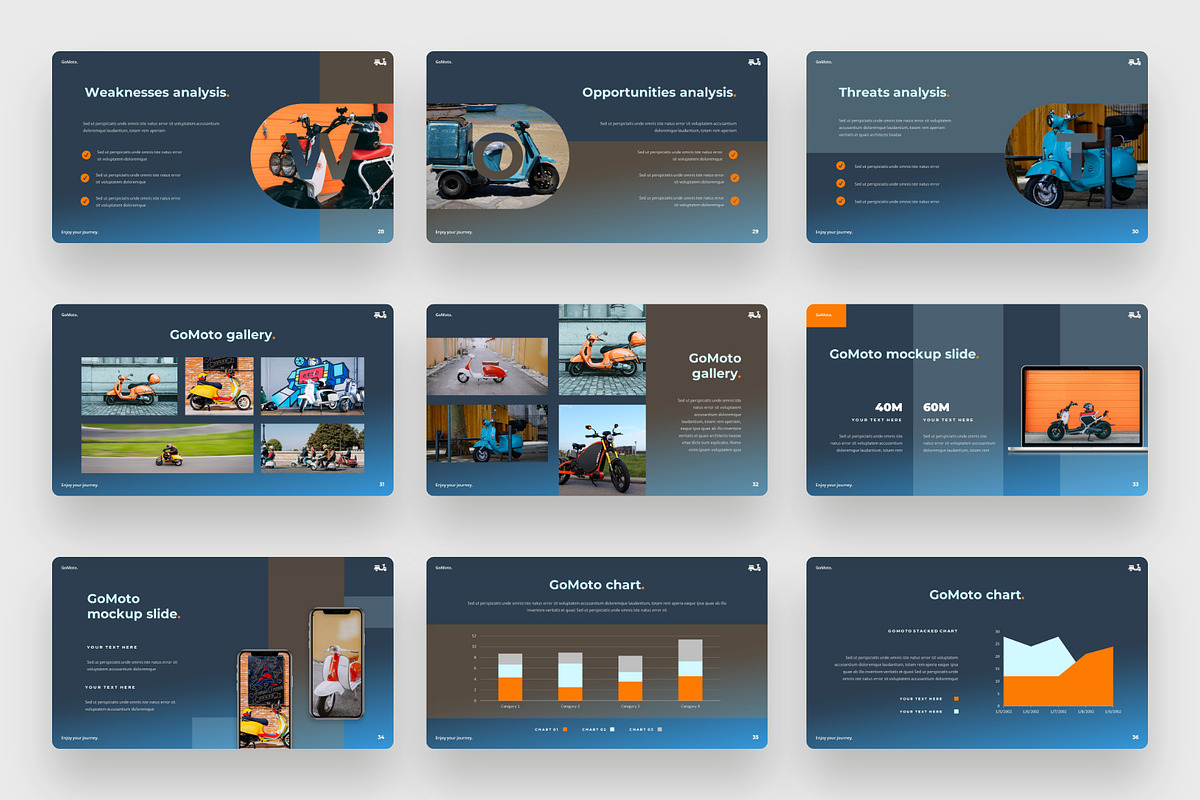 Scooter Motorcycle Google Slides, a Presentation Template by BeadyLab (Photo 5 of 6)
