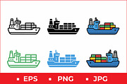 Cargo Ship Icons, a Solid Icon by Artonix (Thumbnail 1 of 2)