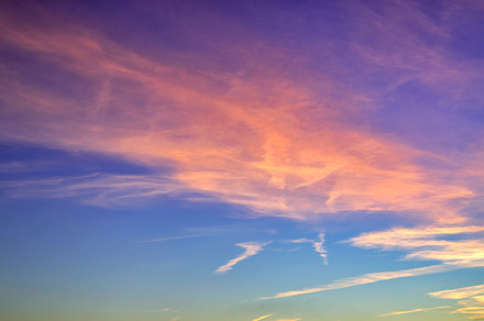 Beautiful sky with clouds at sunset., a Nature Photo by Shootdiem