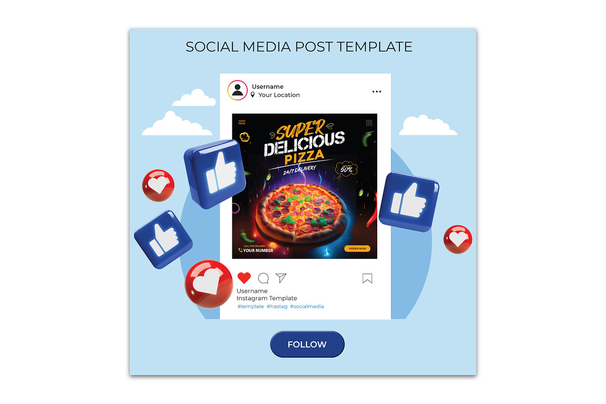 Pizza Shop Flyer Design, a Flyer Template by YUDesignStore (Photo 6 of 6)