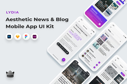 Lydia - New & Blogging App UI Kit