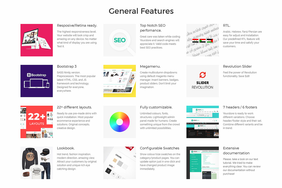 YourStore Multipurpose Magento theme, a Websites & App Template by TonyTemplates (Photo 4 of 5)