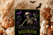 Halloween Skeleton DJ Party Template, an Invitation Template by Arslan (Thumbnail 3 of 5)