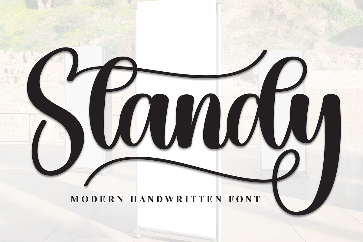 Standy | Script Font, a Handwritten Font by Scratchones (Photo 1 of 8)