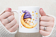 Lavender Soft Peach Baby Nursery Cli, an Illustration by Sublimation Artist (Thumbnail 6 of 6)