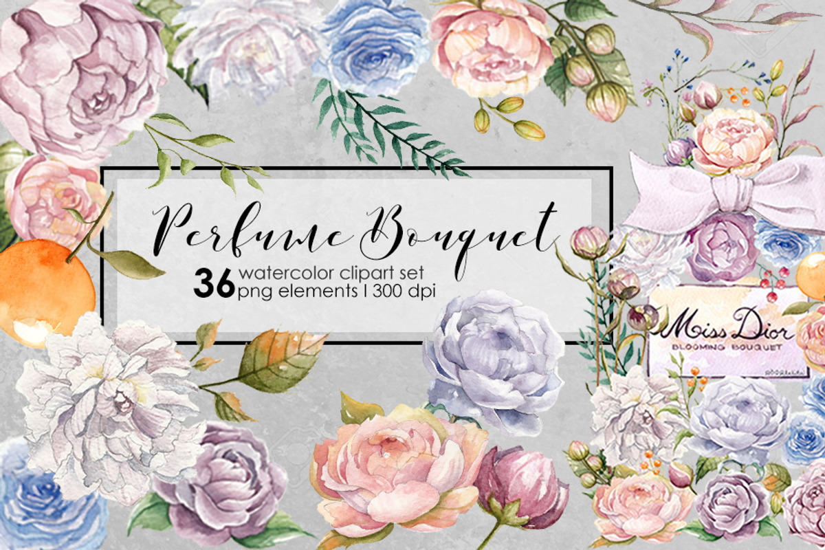 FLOWER PERFUME BOUQUET, a Graphic by AJDA ART (Photo 1 of 5)