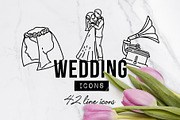 42 Romantic Wedding Icons - Love, an Outline Icon by Hatch Design Workshop (Thumbnail 10 of 10)