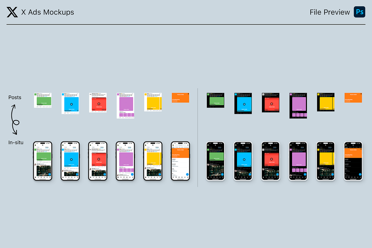 X (Formerly Twitter) Ads Mockups, a Social Media Template by lprdesigns (Photo 6 of 6)