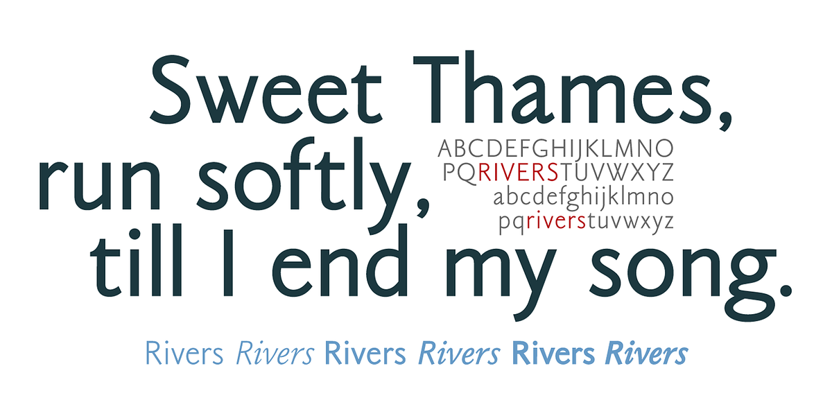 Rivers Sans, a Sans Serif Font by Alan Meeks Collection (Photo 6 of 6)