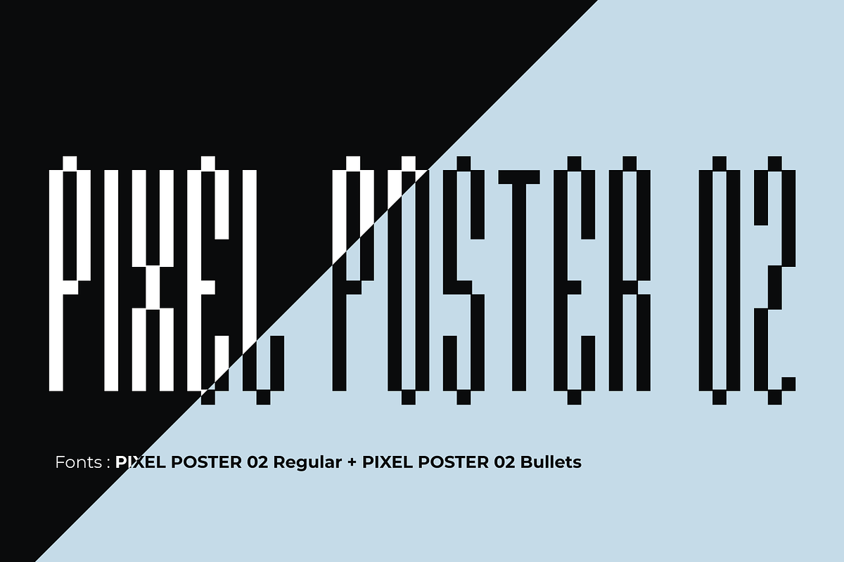 Pixel Poster 02 - Typeface, a Sans Serif Font by Fontsphere (Photo 1 of 5)