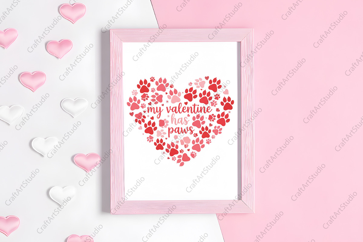Valentine Paws PNG, an Illustration by CraftArtStudio (Photo 4 of 4)