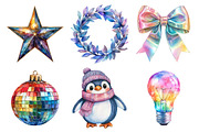 Holographic Christmas Clipart PNG, an Illustration by Daily.Designs (Thumbnail 3 of 5)