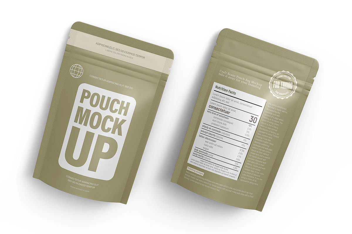 Zipper Pouch Packaging Design Mockup, a Packaging Mockup by Ram Studio LLC (Photo 10 of 14)
