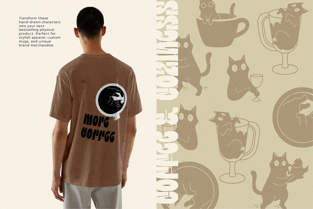 Coffee Cats Vector Illustrations, an Animal Illustration by helenreveur (Photo 4 of 5)